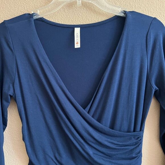 Modcloth Gilli Navy Faux Wrap Dress - Picture 2 of 9